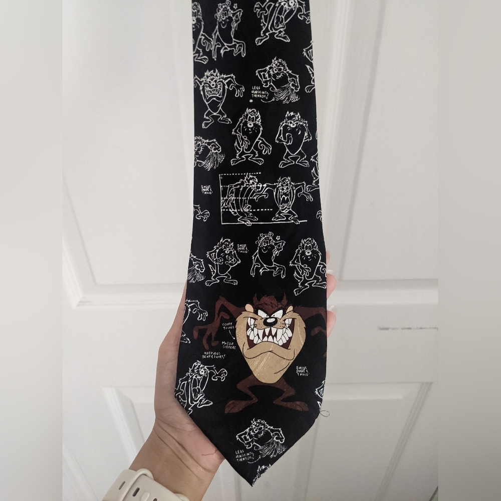 Vintage Looney Tunes Mania Taz Tie 1995